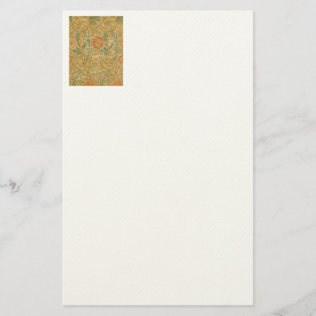 Goldene dekorative Blume Briefpapier (Vorderseite)