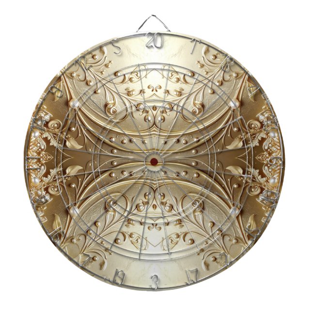Goldene Dekorative Blumen Dartboard Dartscheibe (vorne)