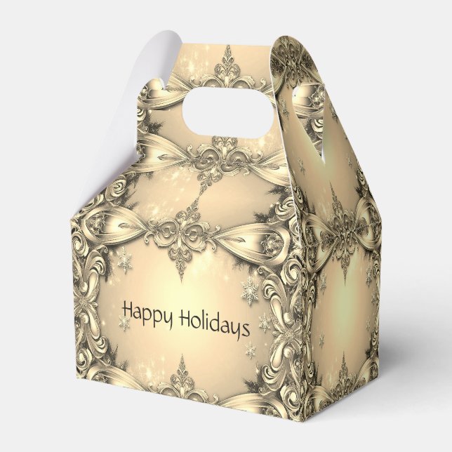 Goldene dekorative Geschenkboxen Geschenkschachtel (Vorderseite)