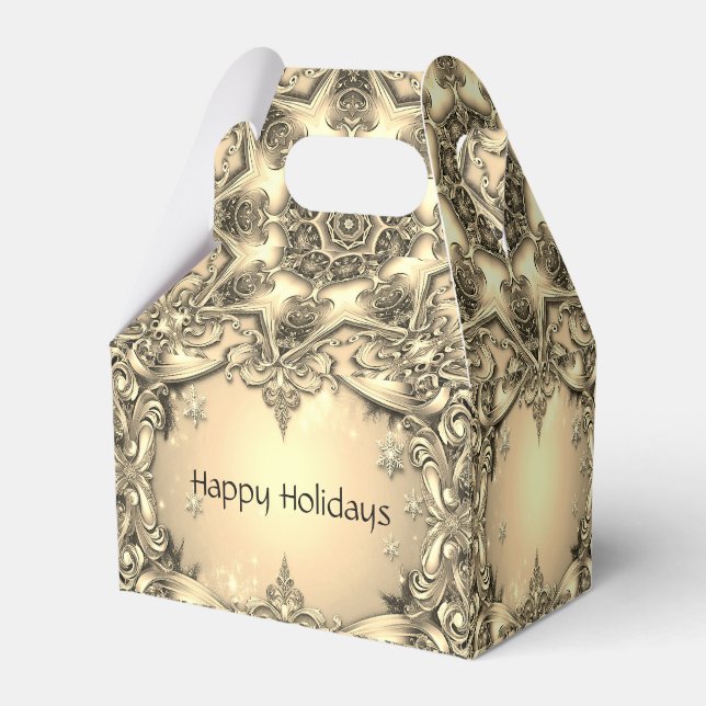 Goldene dekorative Geschenkboxen Geschenkschachtel (Vorderseite)
