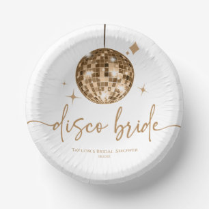Goldene Disco-Kugel Disco-Braut Brautparty Pappteller