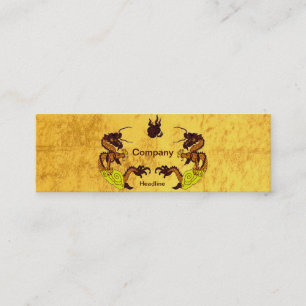 Goldene Drache-Visitenkarte Mini Visitenkarte