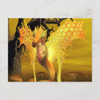 Goldene Drachenpostkarte