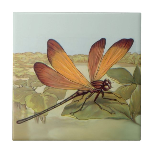 Goldene Dragonfly Fliese (Vorderseite)