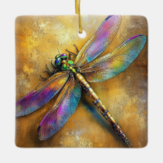 Goldene Dragonfly Keramikornament