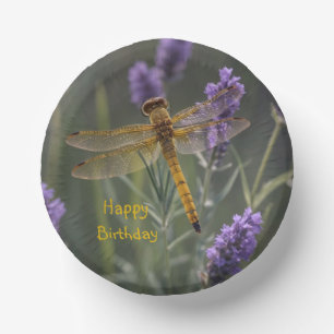Goldene Dragonfly Pappteller