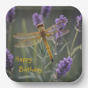 Goldene Dragonfly Pappteller