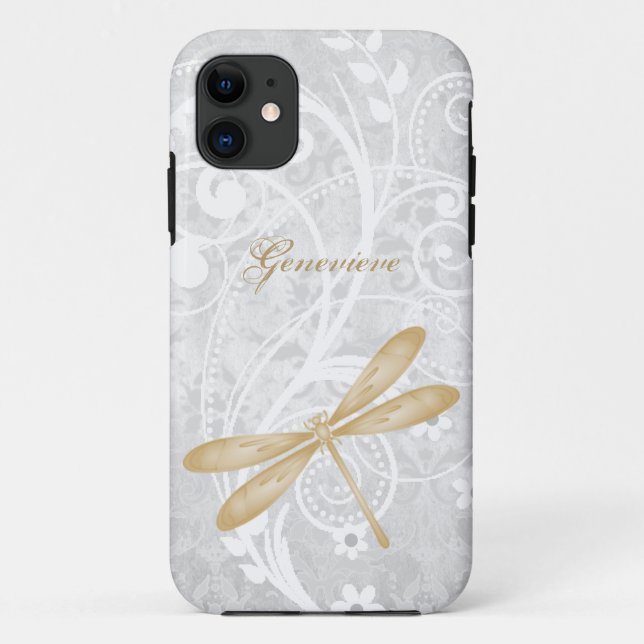 Goldene Dragonfly Personalisiert Case-Mate iPhone  Hülle (Rückseite)