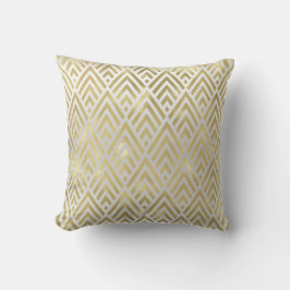 Goldene Dreiecke Grau Art Deco Geometrie Dreiecke Kissen