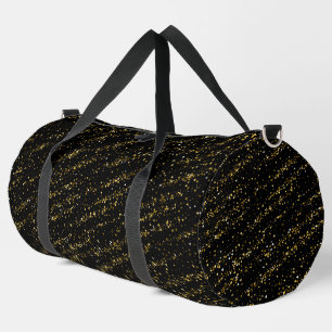Goldene Dreiecks-Punkte Schwarzer Hintergrund Glän Duffle Bag