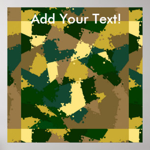 Goldene Dschungel-Camouflage Poster