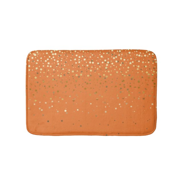 Goldene Dusche der Sterne Badematte (Vorderseite)