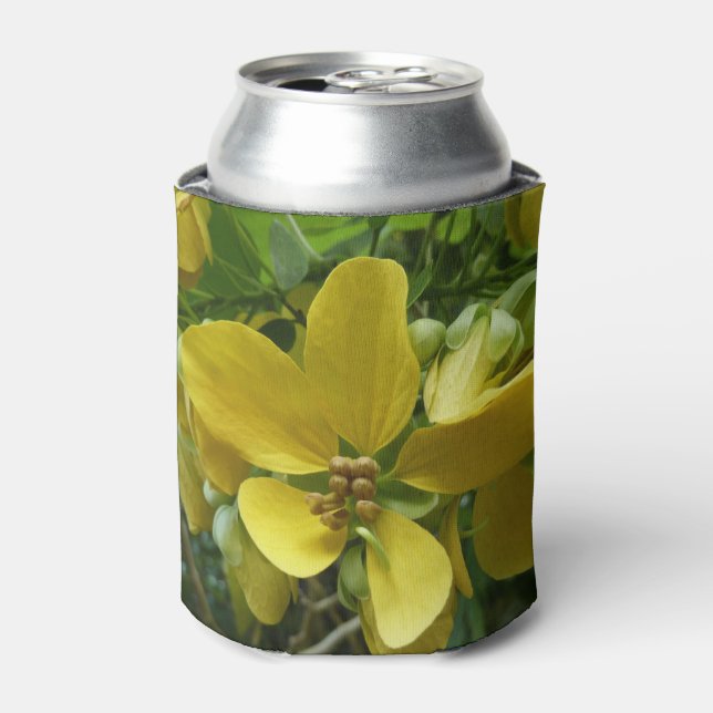 Goldene Dusche Tropengelbe Blüte Dosenkühler (Kanne Vorderseite)