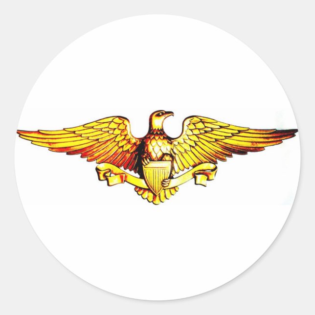 GOLDENE EGLE-Aufkleber Runder Aufkleber (Vorderseite)