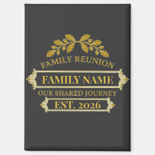 Goldene Eichenlaub-Familientreffen mit individuell Magnet