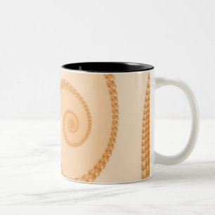 Goldene einfache Spiral-Tasse Zweifarbige Tasse
