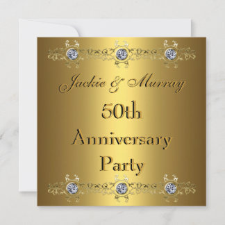 Goldene Einladungen 50 Jahre Party