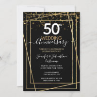 Goldene Einladungen zum 50-jährigen Jubiläum