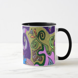 "Goldene Elefant"-Original abstrakt Tasse