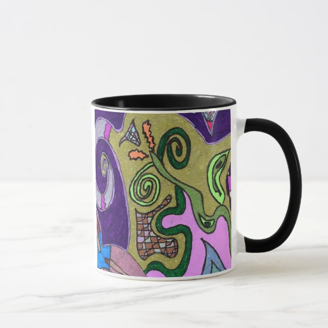 "Goldene Elefant"-Original abstrakt Tasse (Rechts)