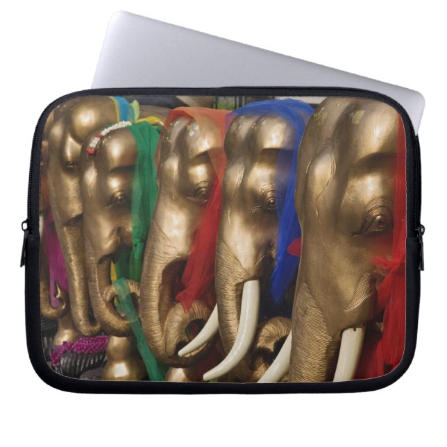Goldene Elefanten Laptopschutzhülle (Vorderseite)