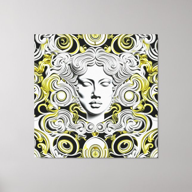 Goldene Eleganz: Ayana Leinwanddruck (Vorderseite)