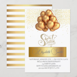 Goldene Eleganz, Einladung von 16 . Geburtstag