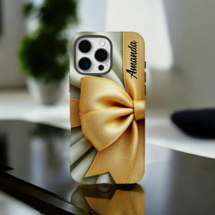 Goldene Eleganz iPhone 16 Pro Max Hülle