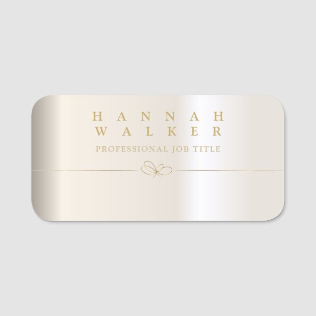 Goldene Eleganz Namensschild (Vorderseite)