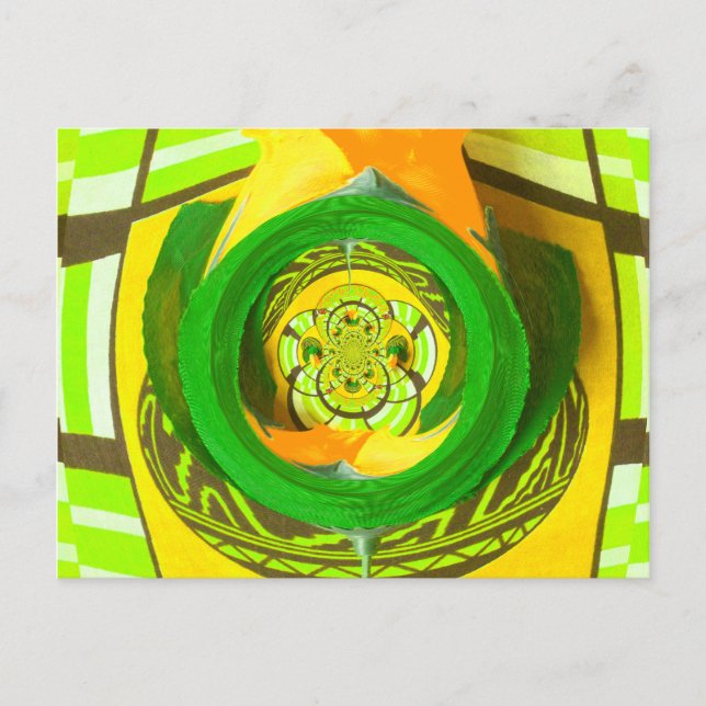 Goldene Eleganz: Schöne Afrikanische Gelbe Rose Postkarte (Vorderseite)