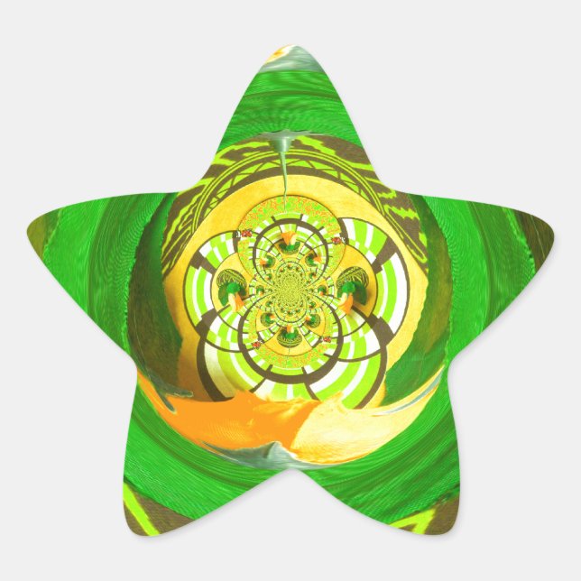 Goldene Eleganz: Schöne Afrikanische Gelbe Rose Stern-Aufkleber (Vorderseite)