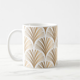 Goldene Elemente auf weißem Hintergrund. Vintage N Kaffeetasse