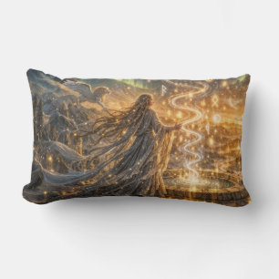 Goldene Elfen-Fantasy-Lichter – Impressionistische Lendenkissen