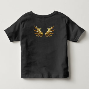 Goldene Engelsflügel auf schwarzem Hintergrund Kleinkind T-shirt