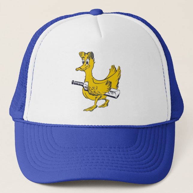 Goldene Entenkricketkappe Truckerkappe (Vorderseite)