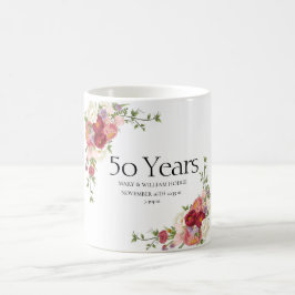 "Goldene Erinnerungen: 50 Jahre Liebe feiern" Kaffeetasse