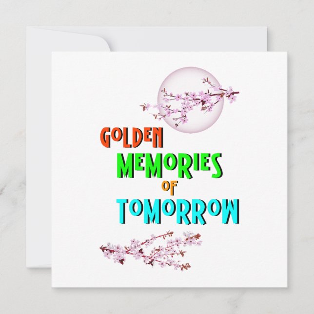 Goldene Erinnerungen von morgen blühen Mond Sakura (Vorderseite)
