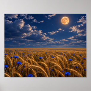 Goldene Erntemond Poster