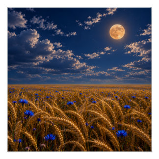 Goldene Erntemond Poster