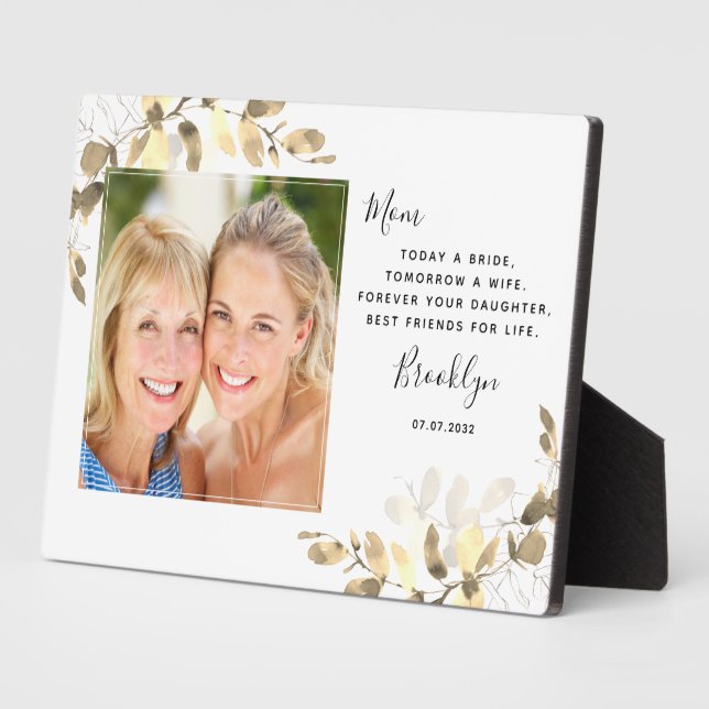 Goldene Eukalyptusmutter des Bride-Fotos Fotoplatte (Seite)