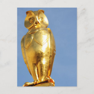 Goldene Eule Postkarte
