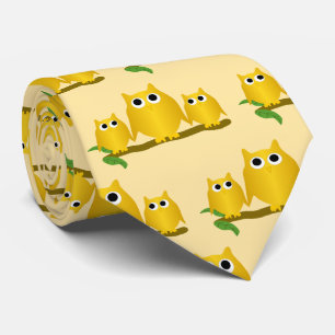 Goldene Eulen Design Jeder Farbige Hintergrund Krawatte