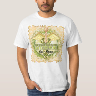 Goldene examinierte Pflegekraft Caduceus T-Shirt