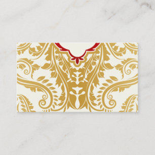 Goldene extravagante Schnörkel-Escortkarte Platzkarte
