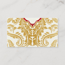 Goldene extravagante Schnörkel-Escortkarte Platzkarte