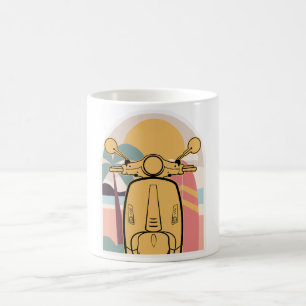 Goldene Fahrt bei Sonnenuntergang Kaffeetasse