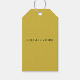 Goldene Farb-Minimalist Plain Modern  Geschenkanhänger