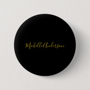 Goldene Farbe Schwarzes modernes minimalistisches Button