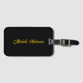 Goldene Farbe Schwarzes modernes minimalistisches  Gepäckanhänger