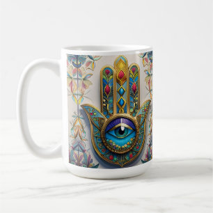 Goldene farbenfrohe Filigran-Arbeit Blau-Grünes Dr Kaffeetasse